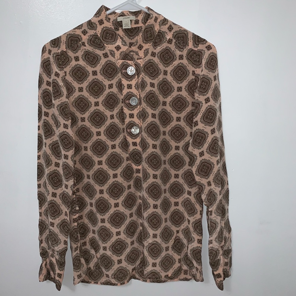 CLOSING- SEND OFFERS J crew 100% silk  shirt
